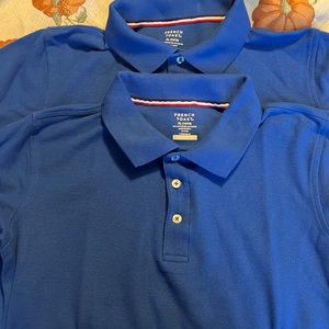 French Toast 2 pairs boys polo shirts royal blue